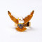 R-0216 New Design White Enamel Bird Eagle Golden Fly Wing Fingers Ring Adjustable