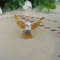 R-0216 New Design White Enamel Bird Eagle Golden Fly Wing Fingers Ring Adjustable