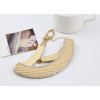 N-2081 Hot Vintage Gold Rhinestone Chunky Hammered Metal Bib Collar Necklace