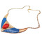 N-1759 Ladies Fashion Golden Big Resin Gemstone Enamel Choker Bib Collar Necklace