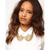 N-1316 European style gold/Bronze plated metal chain tassel Collar double chain Necklace
