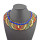 N-2253 Bohemian Multi Colors Beads Lace Pattern Choker Boho Collar Necklace
