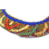 N-2253 Bohemian Multi Colors Beads Lace Pattern Choker Boho Collar Necklace