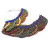 N-2253 Bohemian Multi Colors Beads Lace Pattern Choker Boho Collar Necklace