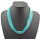 N-1050 Multi Strands Beads Chunky Snake Wide Chain Flat Curb Link Statement Necklace  N-1050