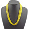 N-1050 Multi Strands Beads Chunky Snake Wide Chain Flat Curb Link Statement Necklace  N-1050