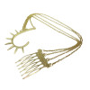 Gold Plated Rivet Tassels Ear Cuff Tuck Comb Hairpin