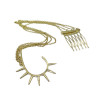 Gold Plated Rivet Tassels Ear Cuff Tuck Comb Hairpin