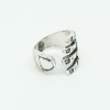 R-1009 wholesale 2pcs bronze silver metal hand shape opened ring #6.5