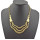 N-1765 Unique Vintage Style Gold Metal Flower Curved Chunky Bib Collar Necklace
