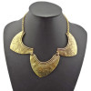 N-1861 Hot New Design Gothic Punk Special Vintage Gold Carved Bib Collar Necklace