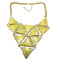 N-4595 Vintage Style Geometry triangle Celebrity Inspired Urban Diva Statement Bib Necklace