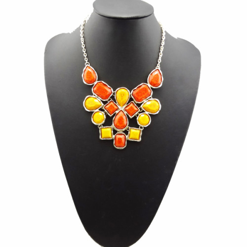 European style geometry irregular Opal choker statement necklace