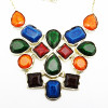 European style geometry irregular Opal choker statement necklace