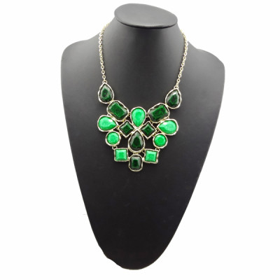 European style geometry irregular Opal choker statement necklace