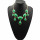 N-0784 European style geometry Facets gems drip choker statement necklace