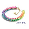 B-0001 New Coming Fashion Lovely Golden Metal Silk Rope Handmade Bracelet