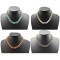 N-0260 koreab style statement gold plated resin gem choker  Necklace