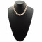 N-0260 koreab style statement gold plated resin gem choker  Necklace