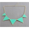 N-4565 New Arrival Cute Fashion Gold Plated Metal Enamel Triangle Charming Choker Necklace