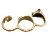 R-0084 New Arrival Vintage Gold Tone metal Tiger 3 fingers Ring