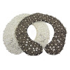handmade black/white lace gun black pearl beads clear crystal collar N-2049