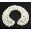 handmade black/white lace gun black pearl beads clear crystal collar N-2049