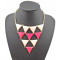 N-4255 European style gold plated metal resin triangle gem choker necklace