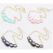 N-4588 Ladies Costume Jewelry 4 Colors Choose Enamel Hoop Golden Choker Bib Necklace