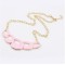 N-4588 Ladies Costume Jewelry 4 Colors Choose Enamel Hoop Golden Choker Bib Necklace