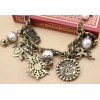 N-4806 New Heart Bird Angel Notre Dame de Paris Charms Pearl Choker Necklace