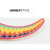 N-4503 Laides New Rainbow Bunting Enamel Golded Metal Bib Curve Collar Necklace