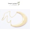 N-4503 Laides New Rainbow Bunting Enamel Golded Metal Bib Curve Collar Necklace