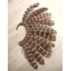 E-0598 New Unique 1Pc(Left)Unisex Big Feather Ear Cuff Non Piercing Gold Earring