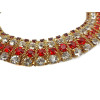 New Style gold plated Multilayer crystal snake chain choker necklace N-1257