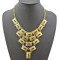 N-1796 New Arrival European Style Vintage Gold  Oblong Hollow Out  Pendant Choker Necklace