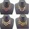 N-0574 New Charming Fashion Cute Drop Flower Resin Gem Choker Bib Necklace