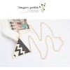 New Enamel Gold Plated Pyramid Taper Geometrical Triangle necklace Ring set