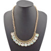 N-0778 New gold plated Chain rhinestone crystal collar Pendant Necklace