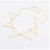 N-4574 New Arrival Gold Plated Enamel Triangle Pendant Choker Necklace