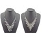 N-1270 New Fashion gold/gun black/silver metal clear crystal tassels choker handmade necklace tassels choker handmade necklace N-1270
