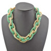 N-1005 New European style golden enamel  Circle snake chain bib necklace