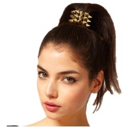 F-0009 Hot punk style rivets gold silver black 3 colors Hairband Ponytali Holder Hair Accessory