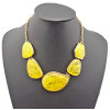 N-0567 New Arrival Vintage Style Colors Option Drop Gem Necklace