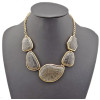 N-0567 New Arrival Vintage Style Colors Option Drop Gem Necklace
