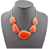 N-0567 New Arrival Vintage Style Colors Option Drop Gem Necklace