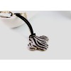 European style Fashion Black/White Zebra-stripe Rhinestone Pendant Necklace N-3277