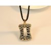 European style Fashion Black/White Zebra-stripe Rhinestone Pendant Necklace N-3277
