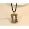 European style Fashion Black/White Zebra-stripe Rhinestone Pendant Necklace N-3277