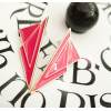 E-2027 New European Style Gold Plated Alloy Glazed Geometry Triangle Ear Stud Earring